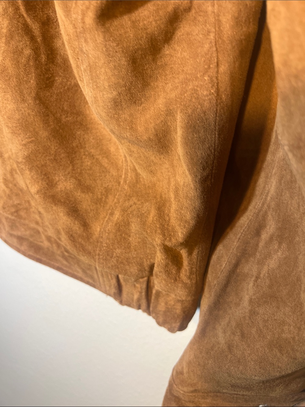 Flavor Leather Zip Grint Brown Surde Leather Bomber Air Force Jacket Large - Picture 8 of 10